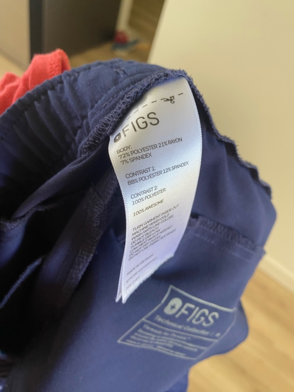 Figs Navy Blue Scrub Set Men’s Medium - Picture 7 of 9